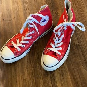 Red high top converse